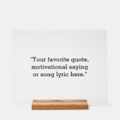 独自の引用文 アクリルサイン (正面)