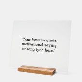 独自の引用文 アクリルサイン (傾斜)