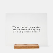 独自の引用文 アクリルサイン (正面)