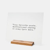 独自の引用文 アクリルサイン (傾斜)