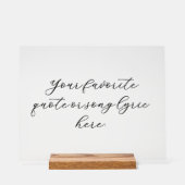 独自の引用文 アクリルサイン (正面)