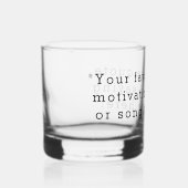 独自の引用文 ウイスキーグラス (正面)