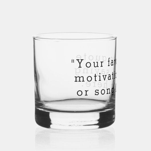 独自の引用文 ウイスキーグラス (正面)