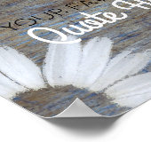 独自の引用文 |ウッド素朴デイジーの花 ポスター (角)