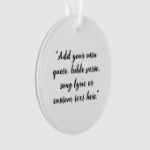 独自の引用文 オーナメント (正面)