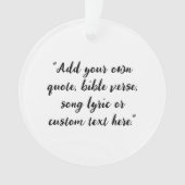 独自の引用文 オーナメント (正面)