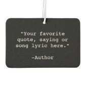 独自の引用文 カーエアーフレッシュナー (裏面)