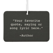 独自の引用文 カーエアーフレッシュナー (正面)