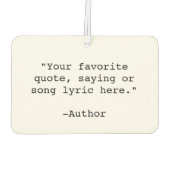 独自の引用文 カーエアーフレッシュナー (裏面)