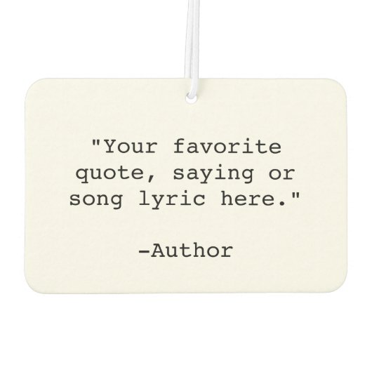 独自の引用文 カーエアーフレッシュナー (裏面)