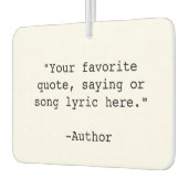 独自の引用文 カーエアーフレッシュナー (左)