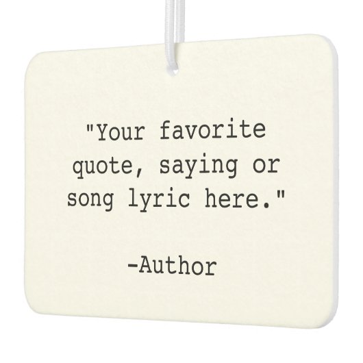 独自の引用文 カーエアーフレッシュナー (左)