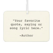 独自の引用文 カーエアーフレッシュナー (正面)