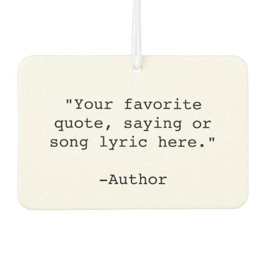 独自の引用文 カーエアーフレッシュナー (正面)