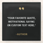 独自の引用文 ガラスコースター (正面)