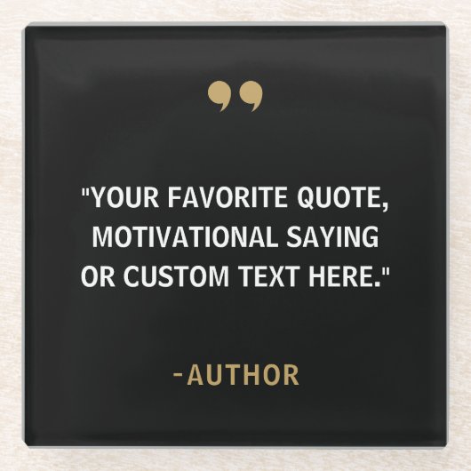 独自の引用文 ガラスコースター (正面)