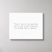 独自の引用文 キャンバスプリント (正面)