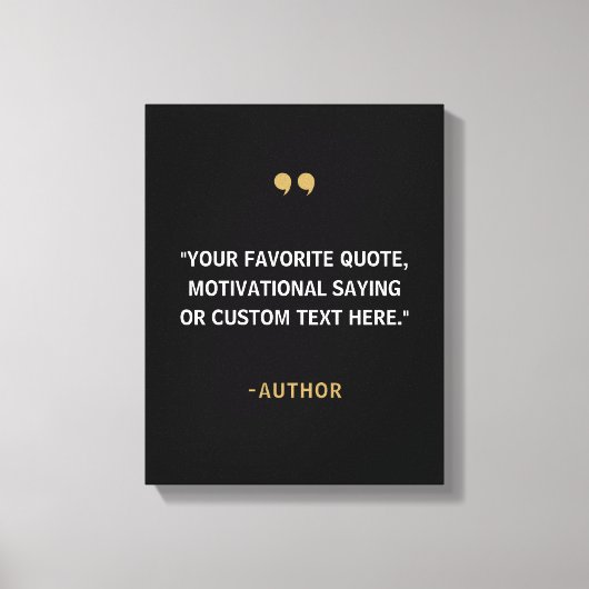 独自の引用文 キャンバスプリント (正面)