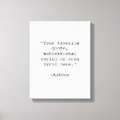 独自の引用文 キャンバスプリント (正面)