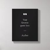 独自の引用文 キャンバスプリント (正面)