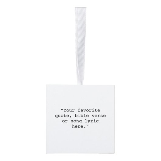 独自の引用文 キューブオーナメント (右)