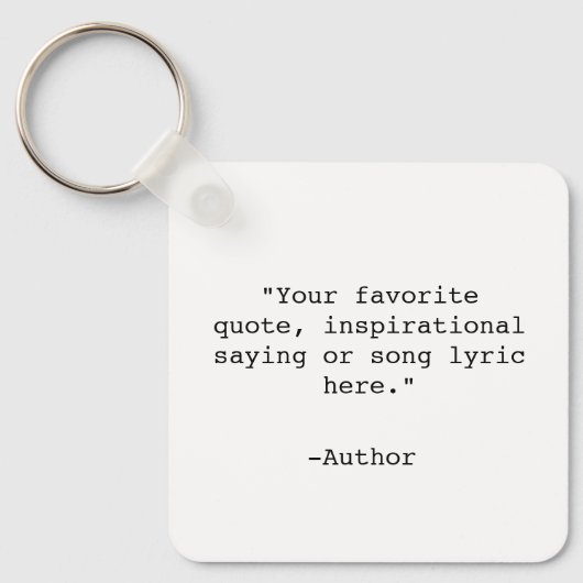 独自の引用文 キーホルダー (正面)