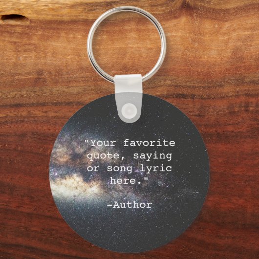 独自の引用文 キーホルダー (正面)