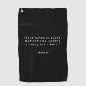 独自の引用文 ゴルフタオル (正面)