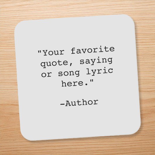 独自の引用文 スクエアペーパーコースター