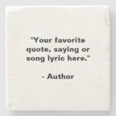 独自の引用文 ストーンコースター (正面)