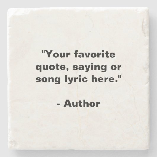 独自の引用文 ストーンコースター (正面)