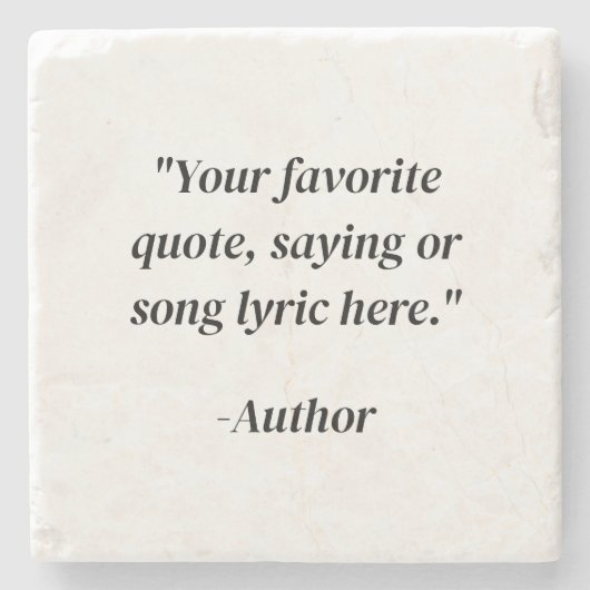 独自の引用文 ストーンコースター (正面)