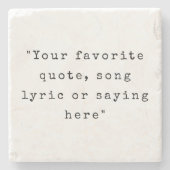 独自の引用文 ストーンコースター (正面)