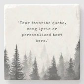 独自の引用文 ストーンコースター (正面)