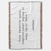 独自の引用文 スローブランケット (正面縦)
