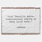 独自の引用文 スローブランケット (正面)