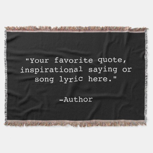 独自の引用文 スローブランケット (正面)