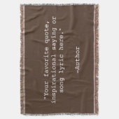 独自の引用文 スローブランケット (正面縦)