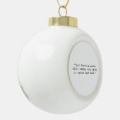 独自の引用文 セラミックボールオーナメント (左)