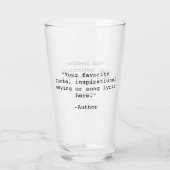 独自の引用文 タンブラーグラス (正面)