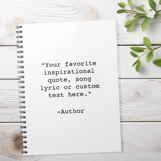 独自の引用文 ノートブック