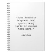 独自の引用文 ノートブック (正面)