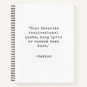 独自の引用文 ノートブック (正面)