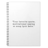 独自の引用文 ノートブック (正面)