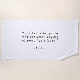 独自の引用文 ビーチタオル