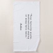 独自の引用文 ビーチタオル (正面)