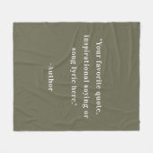 独自の引用文 フリースブランケット (正面(横))