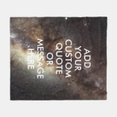 独自の引用文 フリースブランケット (正面(横))