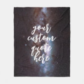 独自の引用文 フリースブランケット (正面)