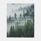 独自の引用文 フリースブランケット (正面)